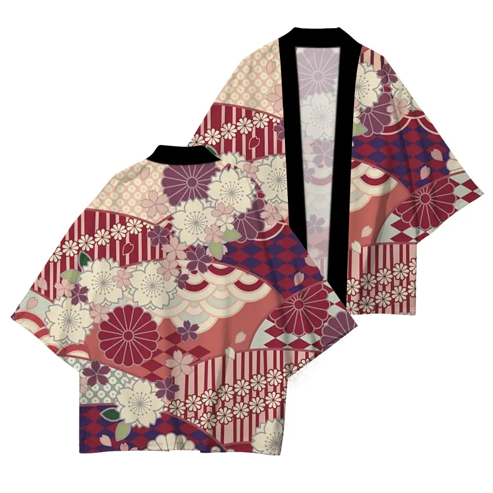 Japanese Traditional Clothing Japanese Kimono High Quality Print Design Casual Casual Summer Camping Picnic UV Protection