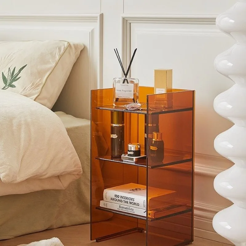 

For Bedroom Decor Sideboard Storage Cabinet Furniture Cream Acrylic Display Shelf Kawaii Side Cabinet