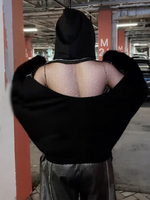 Weird Puss Hipster Hoodie Women Mesh Patchwork Irregular Zip Decoration Autumn New Trend Sexy Hottie Wild Punk Street Pullover