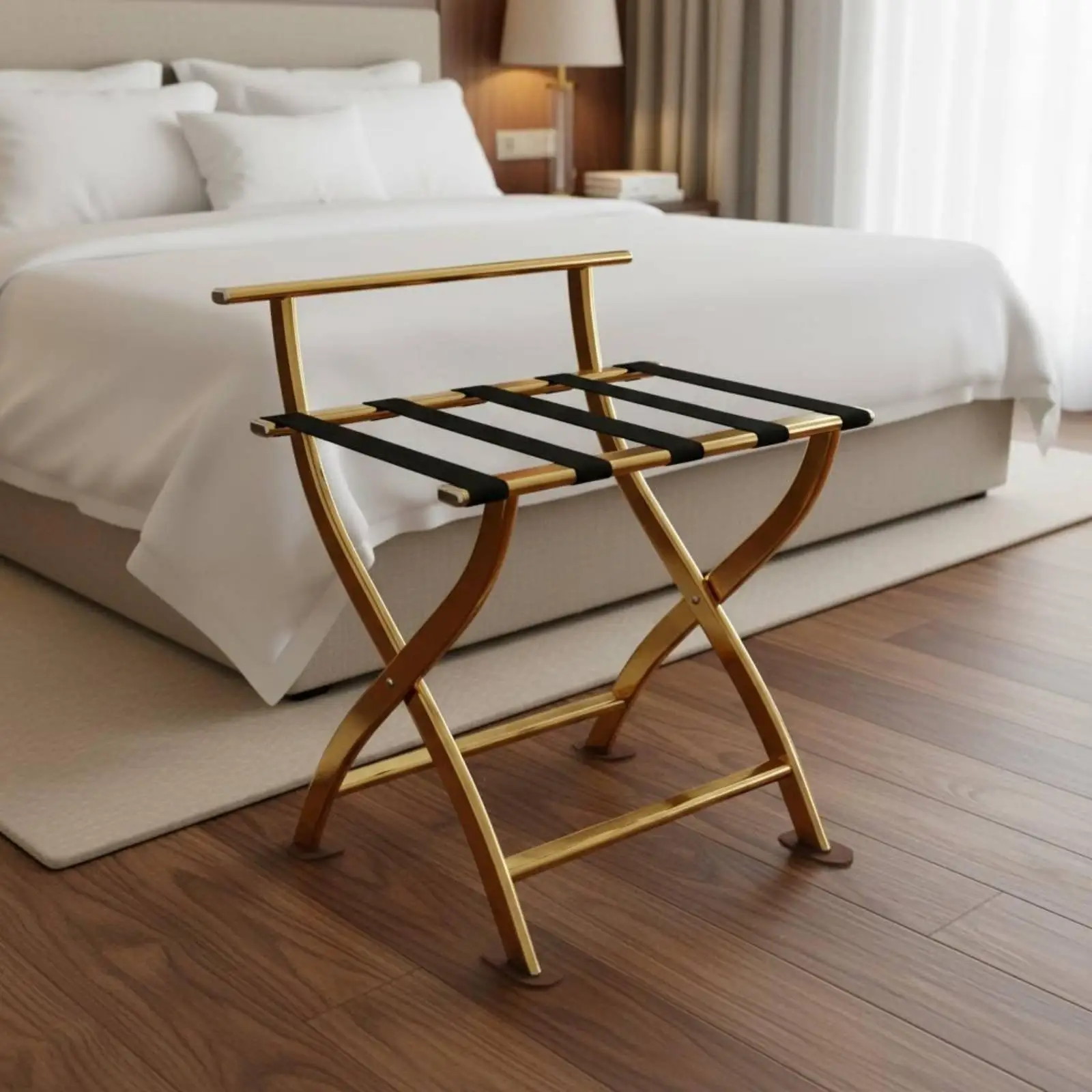 Hotel Luggage Rack Portable Foldable Luggage Rack Space-Saving Travel Furniture