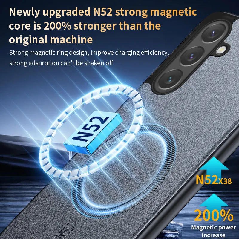 Für Samsung Galaxy S26 FE Hülle Magnetische Leder-Schutzhülle für Samsung Galaxy S26 FE Anti-Fingerabdruck Rutschfeste PC+TPU – Detail 30
