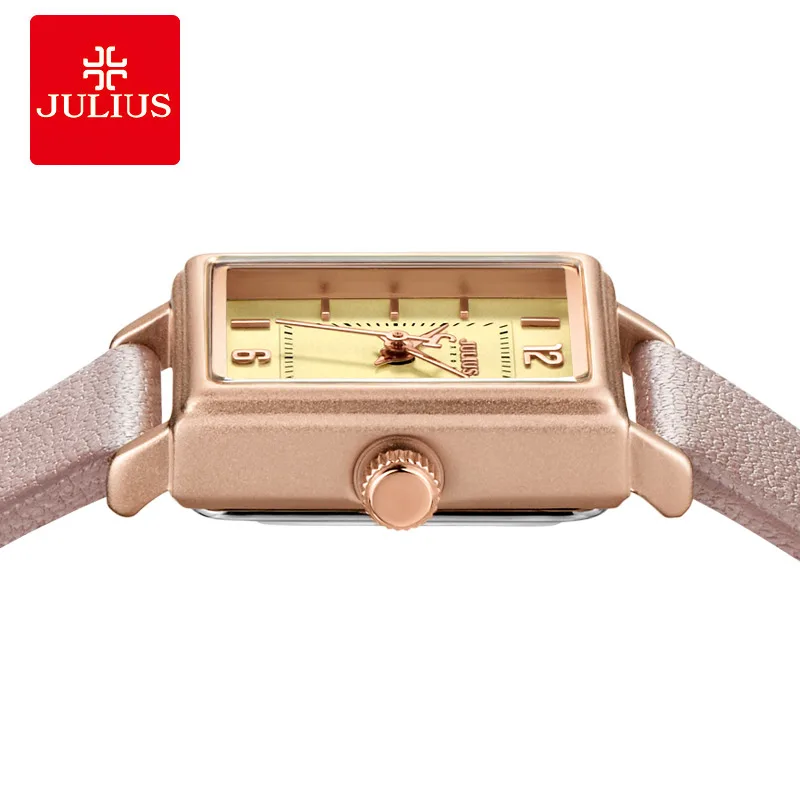 Top Julius Lady Women\'s Wrist Watch Elegant Simple Fashion Hours Dress Bracelet Real Leather School Girl Birthday Gift Box