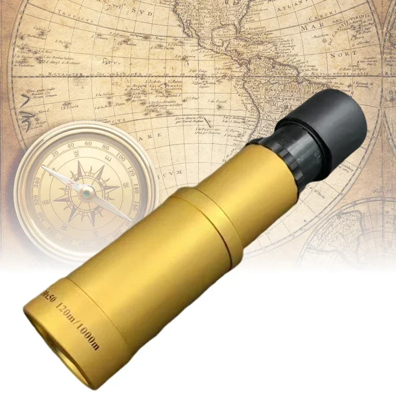 30x50 Pirates Handheld Monocular Telescope Portable HD Metal Telescope For  Hiking Hunting Outdoor Camping Adventure Tools