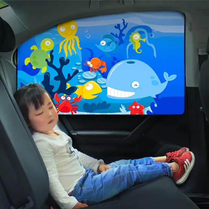 Car Cartoon Cute Animal Magnet Parasol Side Window Sunshades Windshield Sunshade Auto Window Sunshade Cover For Children Baby