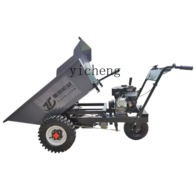 

TQH construction site gray bucket car construction trolley sand concrete dump truck breeding brick three-wheel truck