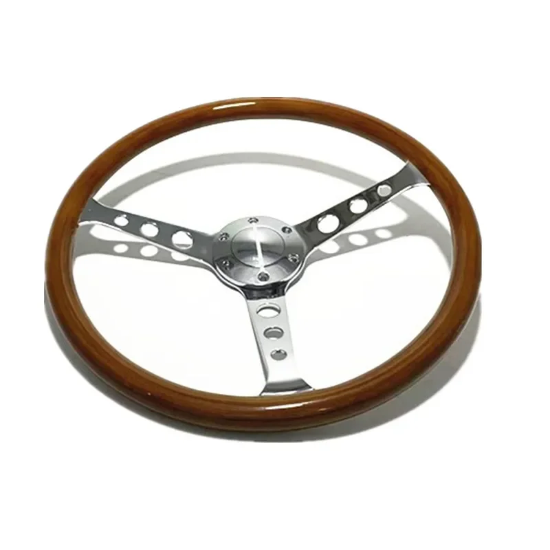 Automobile refitted steering wheel 15 inch 380mm mahogany gold-plated bracket steering wheel