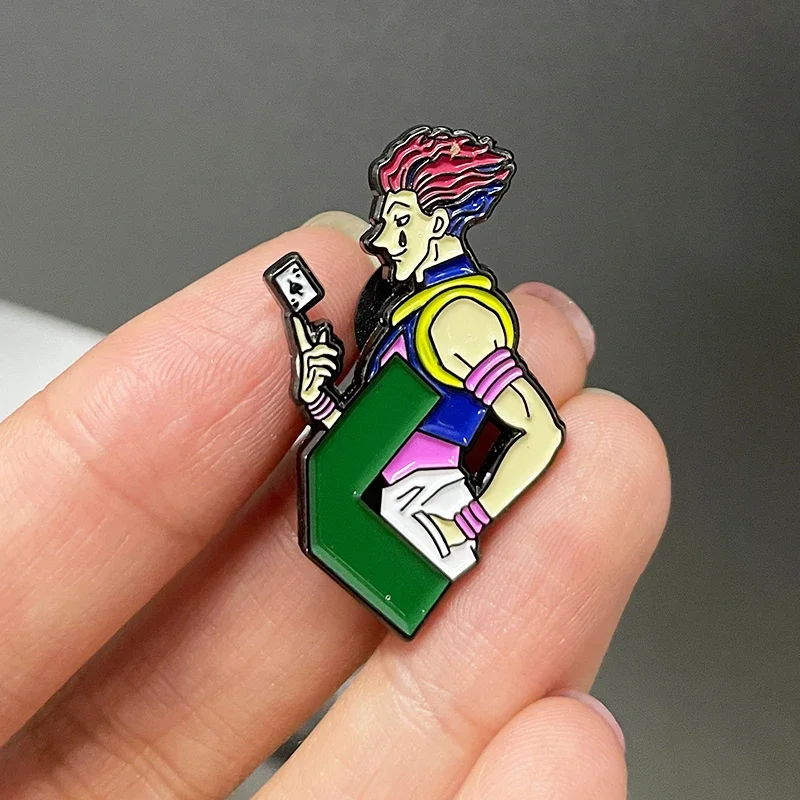 دبوس مينا ساحر HxH مهرج ، بروش صياد X صياد ، هيسوكا مورو ، شارة مورو ، مجوهرات فنية أنيمي ، ديكور حقيبة ظهر