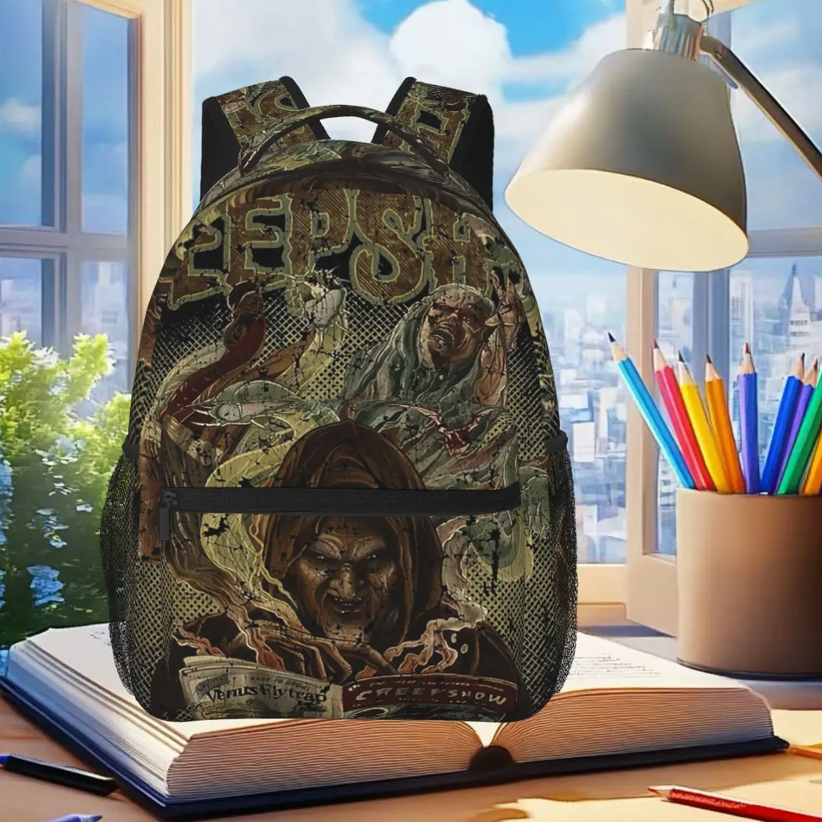Creepshow Billy 1982 Horror Film Cookie Crypt Cereal Basic Backpack Student Boys Girls BookBag Children School Bag Shoulder Bag