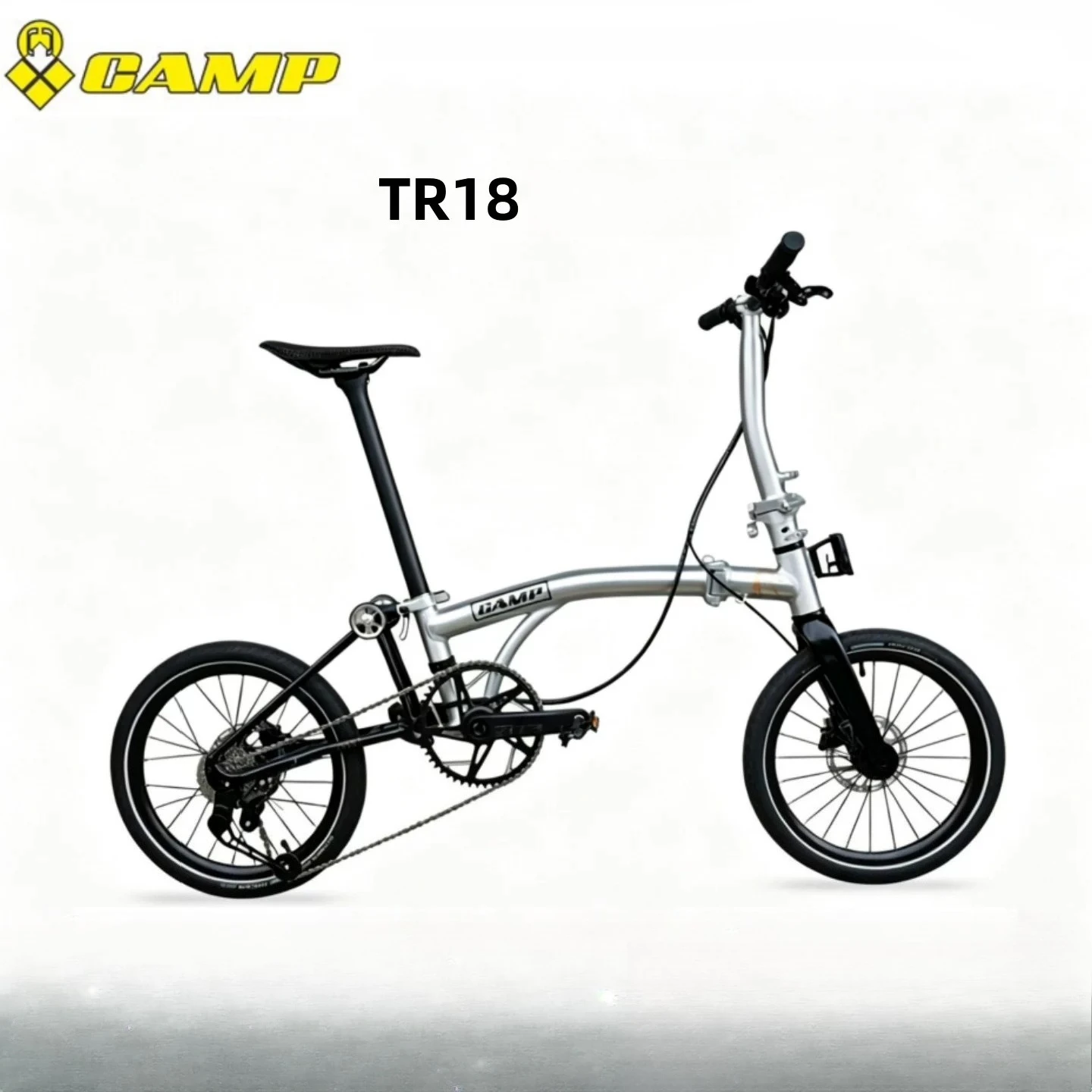 F.YUZHE TR18 Lightweight 8.5kg Carbon Fiber Front Fork 7-Speed Oil Disc Convenient Commuting Triple Folding Aluminum Alloy Bike