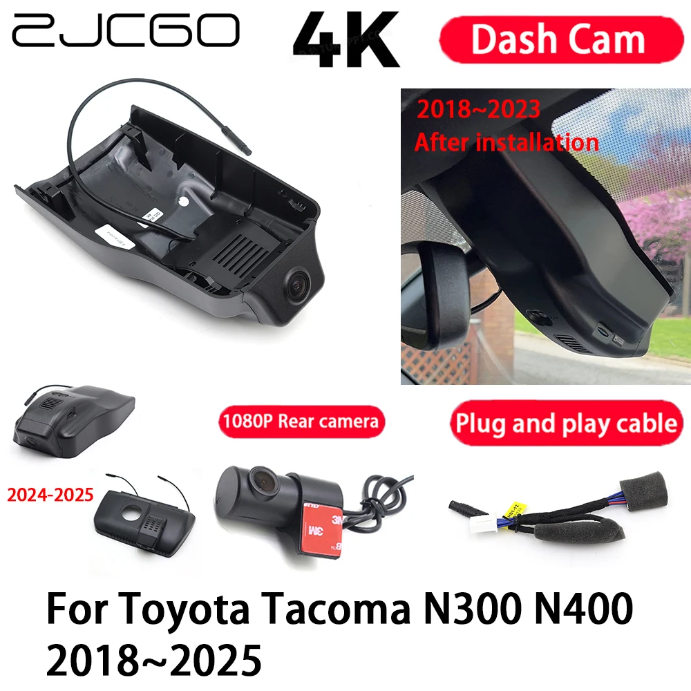 

Car Camera 4K Plug and Play Dash Cam Video Recorder Night Vision for Toyota Tacoma N300 N400 2018-2025