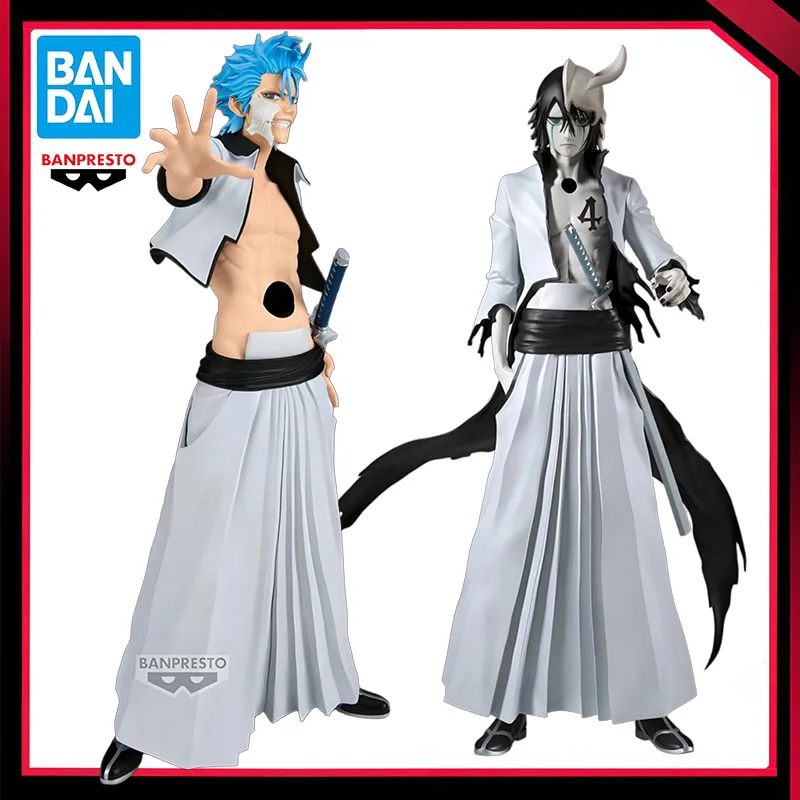 

In Stock Bandai Banpresto Original Anime Maximatic Bleach Grimmjow Jeagerjaques Ulquiorra Cifer Action Figures Model Toy Gift