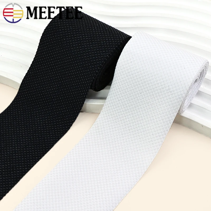 

2/5Meters Meetee 50mm Non-slip Silicone Elastic Band for Garment Rubber Tape Clothes Stretch Webbing Belt DIY Sewing Accessories