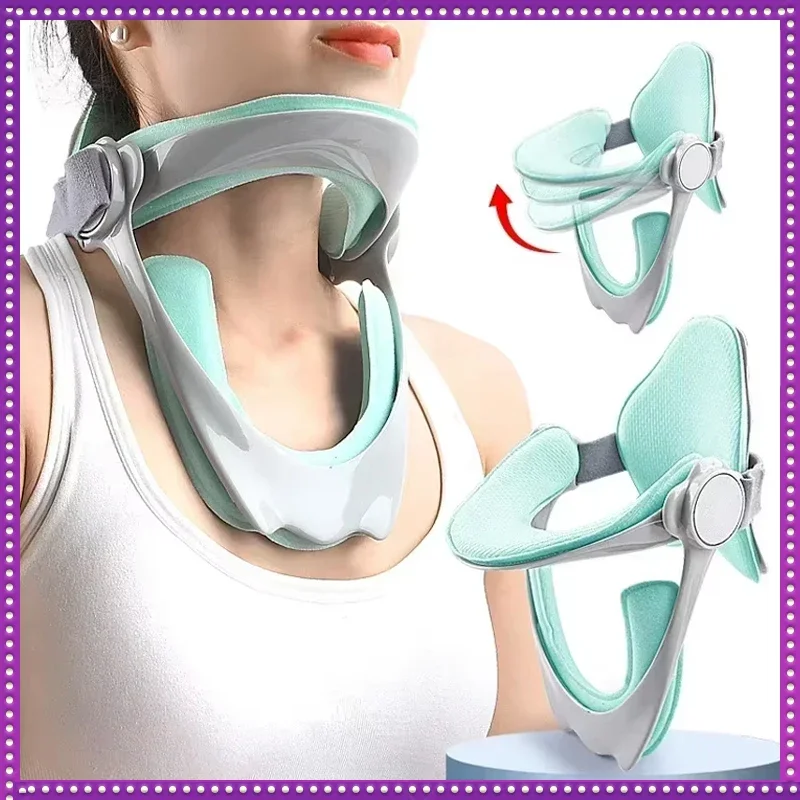 

Adjustable Cervical Traction Device Posture Corrector Cervical Collar Neck Braces Support Stretcher Spine Protector Pain Relief