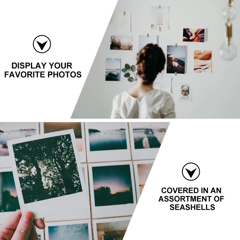 

Coral Shell Resin Picture Holder For Home Desktop Decoration Creative Picture Frame Wedding Gift Ocean Theme Frame