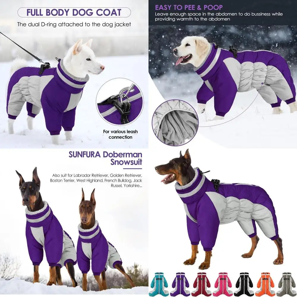 

Зимняя куртка для собак со светоотражающим элементом и шлейкой для средних пород, подходит для бостон-терьеров, размер M