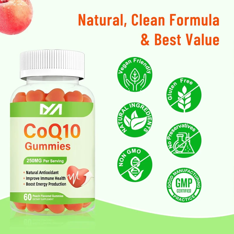 High Absorption CoQ10 Gummies, Plus Omega-3, Magnesium, Vitamin B12 for Cellular Energy, 5X Better Absorption Coenzyme Q10