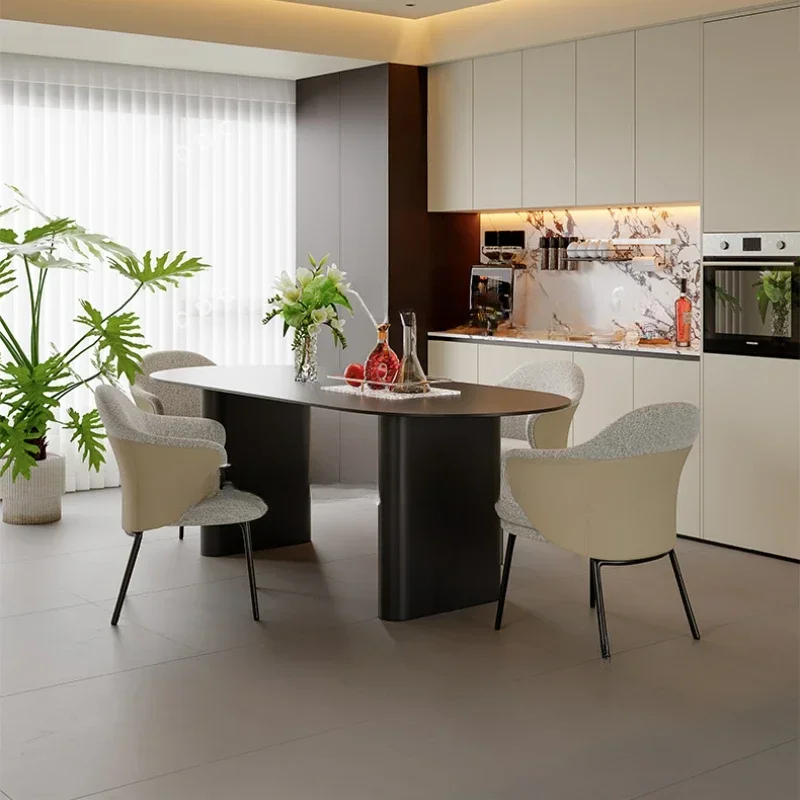 Regale Luxury Dining Table Black Chairs Long Modern Center Chairs Tables Set Restaurant High Postmodern Muebles Hotel Furniture