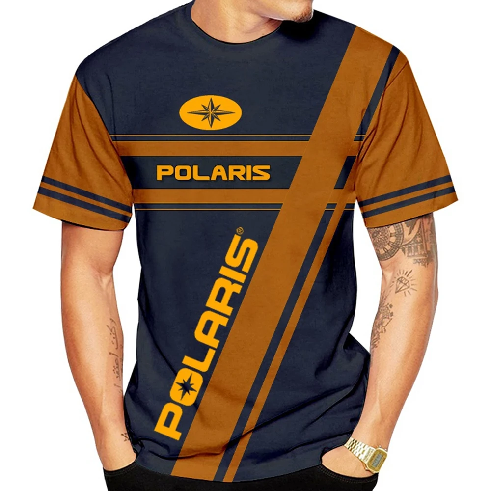 New trend Polaris sports motorcycle cool racing team 3D printed pattern men's and women's T-shirt