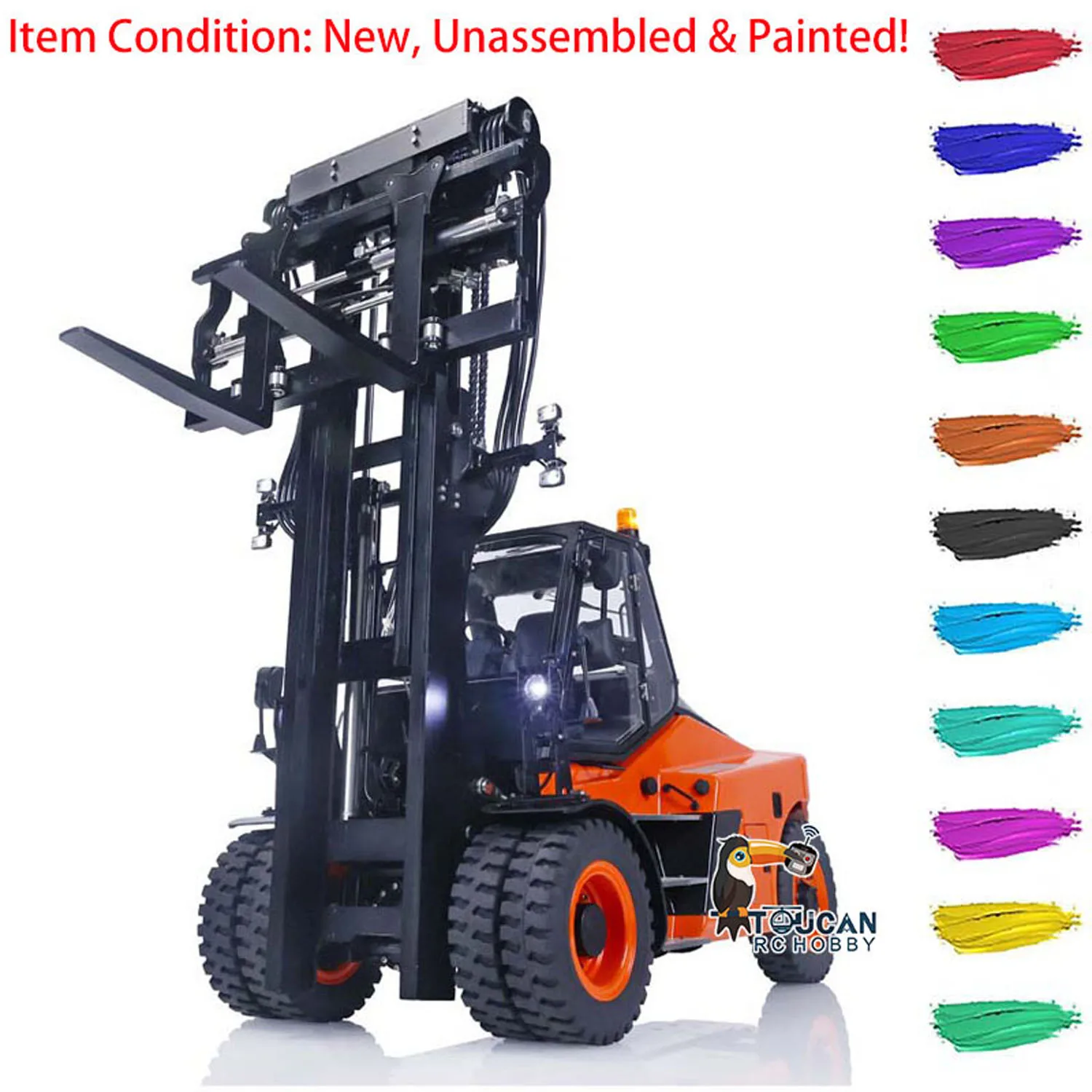 LESU 1/14 Scale RC Hydraulic Forklift Remote Control Painting Model Aoue-LD160S W/ Motor ESC Light Sound W/O Battery Radio