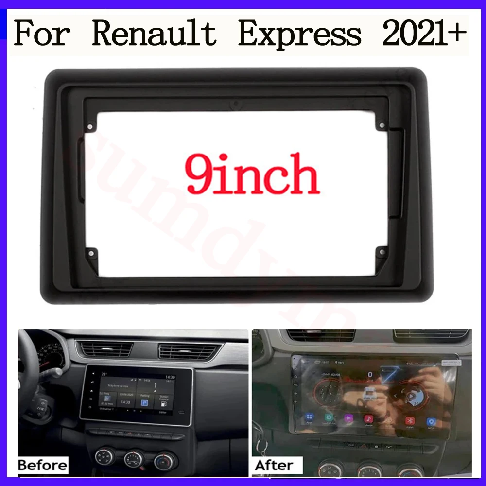 

9 "2DIN Встановіть панель для Renault Express 2021 2022 Автомобильный радиоприемник Панель приборной панели Рамка самолета DVD Приборная панель Аудио Монтажный комплект для внутреннего монтажа