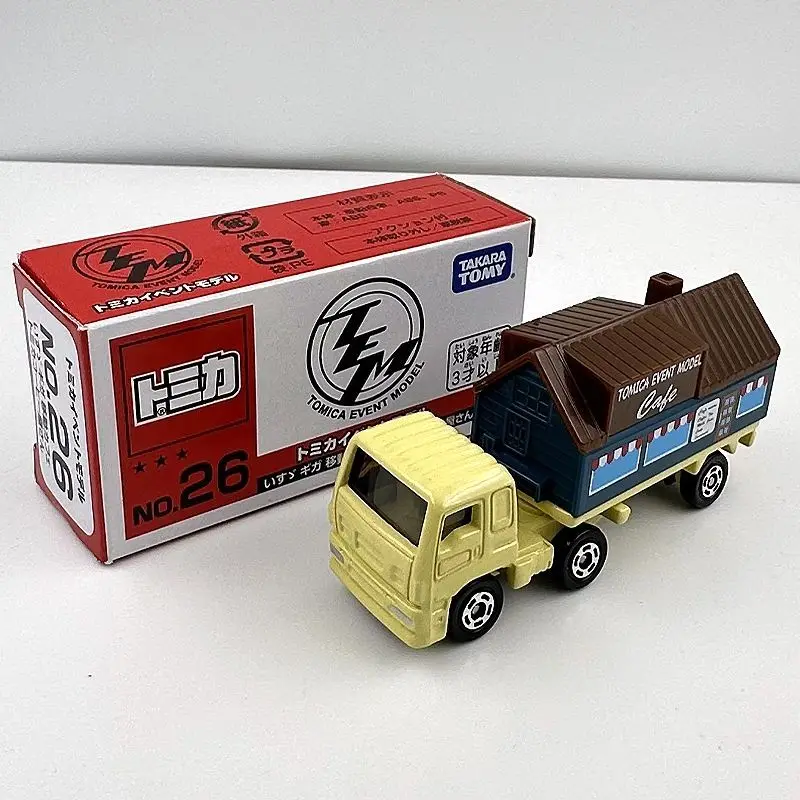 

Takara Tomy Tomica NO.26 Mobile Trailer RV Model Alloy Car Static Model Mini Vehicles Toys Children's Birthday Gifts Ornament