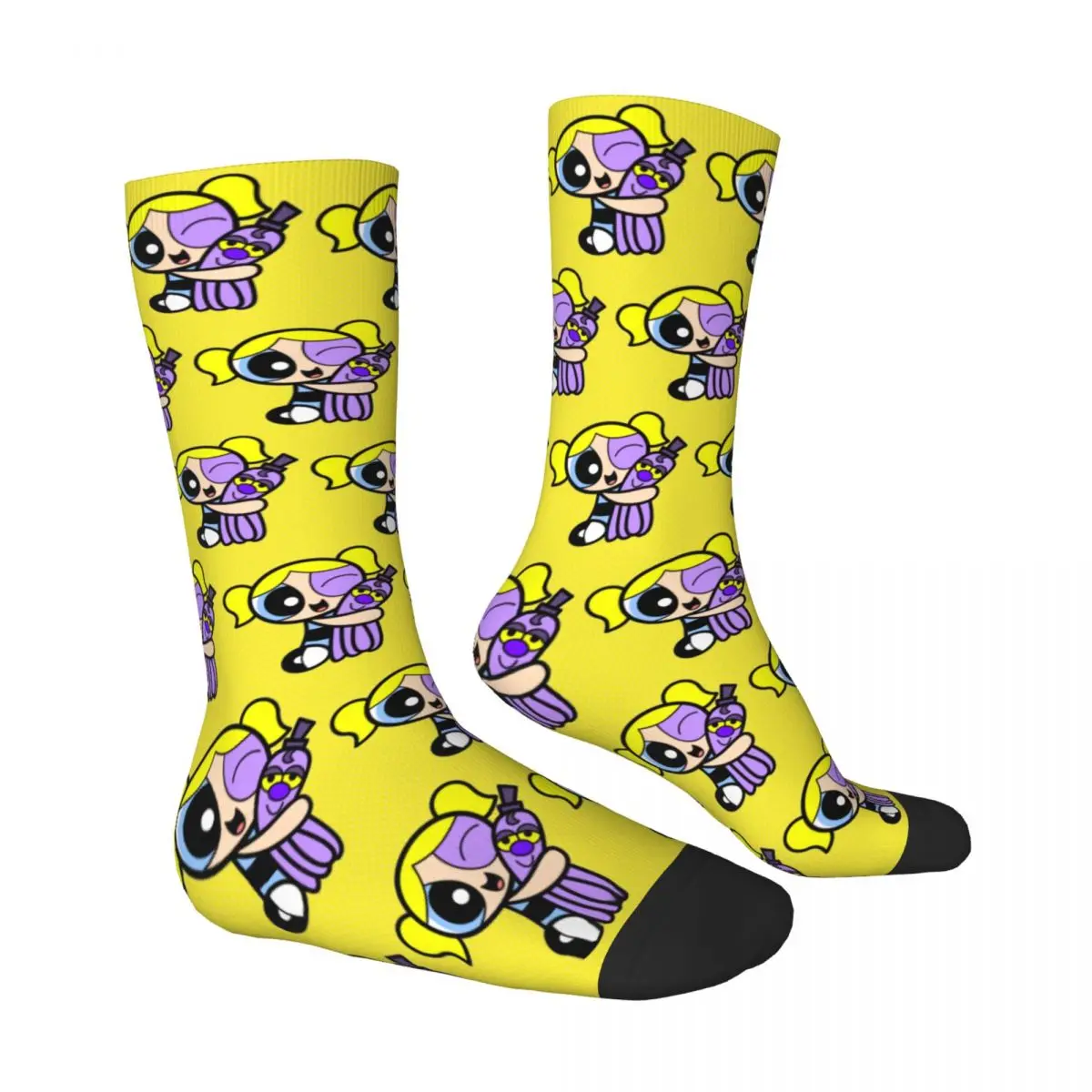 The Power-puffs Girls Stockings Custom Funny Socks Autumn Non Slip Socks Couple Cycling Warm Soft Socks