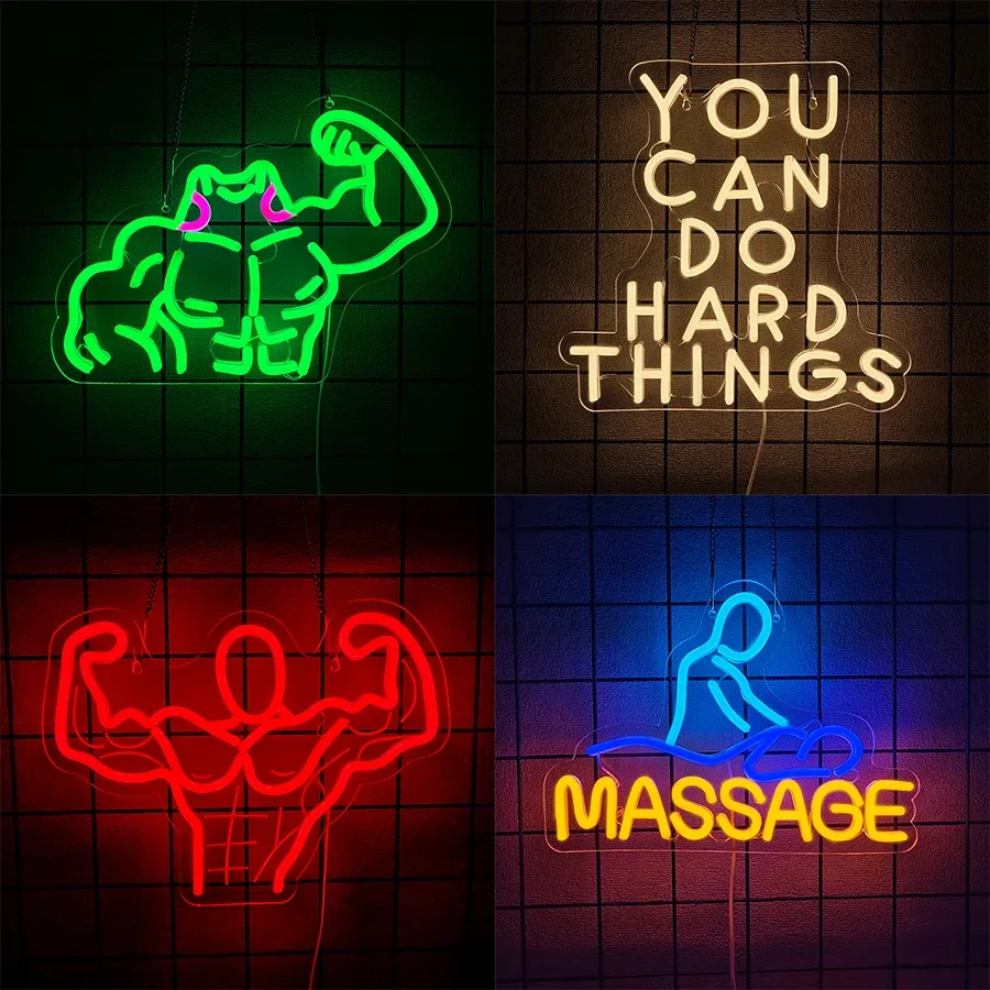 

Индивидуальная икона для массажа и мышц живота, неоновая вывеска для фитнеса, используется для декора комнат, массажных магазинов и тренажерных залов.