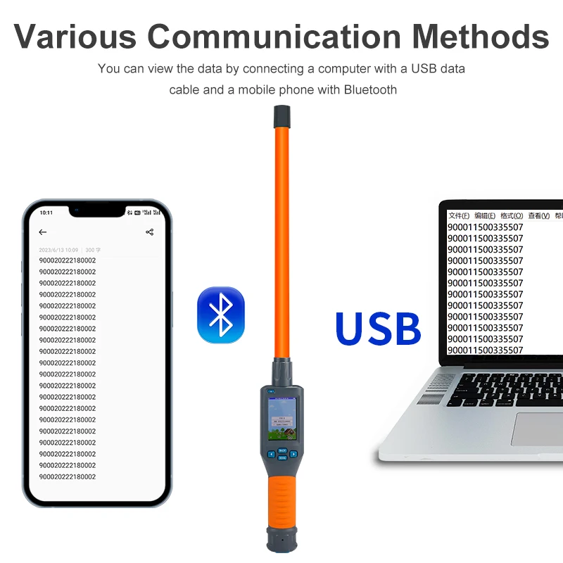 134.2Khz FDX-A FDX-B BT USB Animal Ear Tag Tracking Scanner for Livestock Tracking