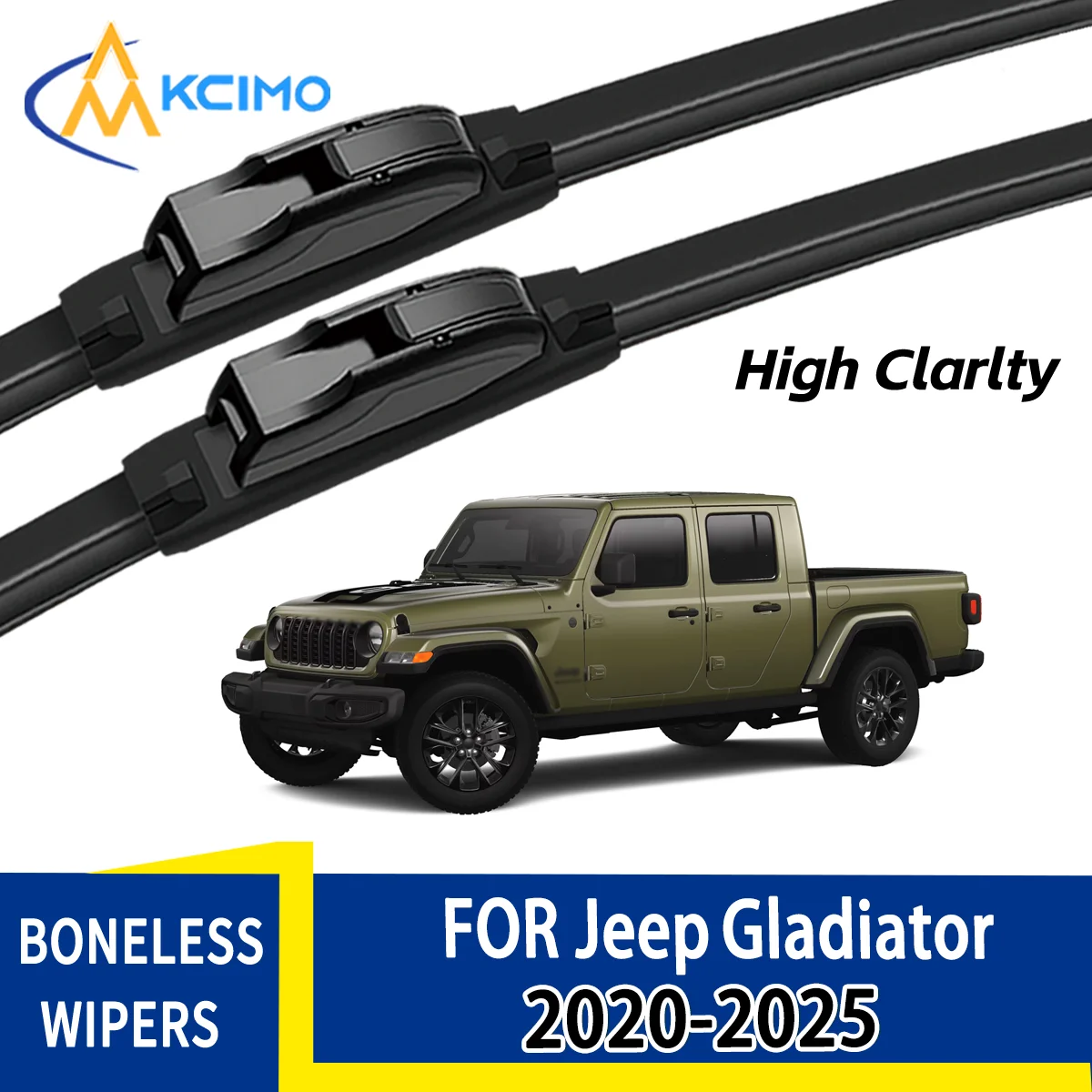 

For Jeep Gladiator JT 2020-2025 Automobiles Durable Quiet Front Windscreen Wiper Blades Auto Window Replacement Accessories