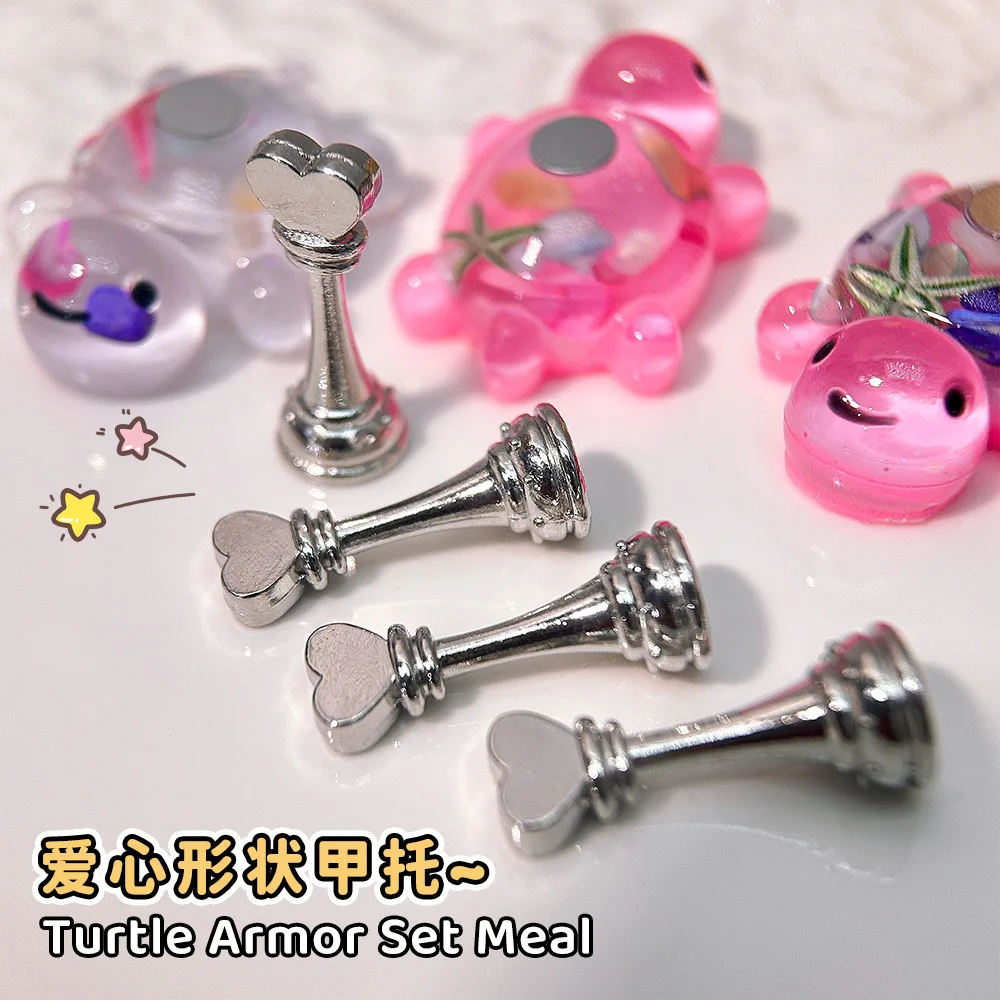 1Pcs Cartoon Turtle Nail Art Stand with Magnetic Tools Cute Pink Sea Star Turtle Nail Art Holder Set