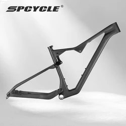 Spcycle 29er Full Suspension Carbon MTB Frame Travel 120mm UDH Hanger Super Light Mountain Bike Dual Suspension Frame