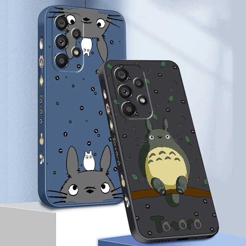 S-Studios G-Ghiblis Art Movie Cute For Samsung Galaxy S25 S24 S23 S22 S21 S20 Ultra Plus FE 5G Liquid Left Rope Phone Case