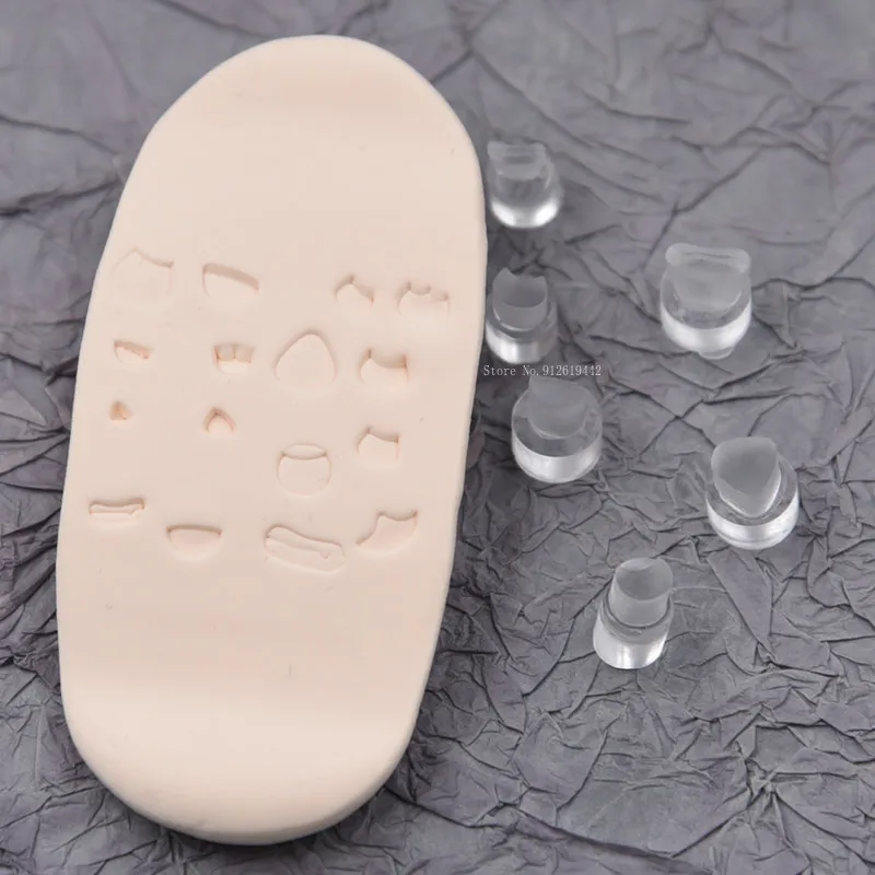 Ultralight Clay Q Version Doll Mouth Embossing Mold DIY Polymer Clay Animation Cartoon Character Mouth Expression Printing Tools