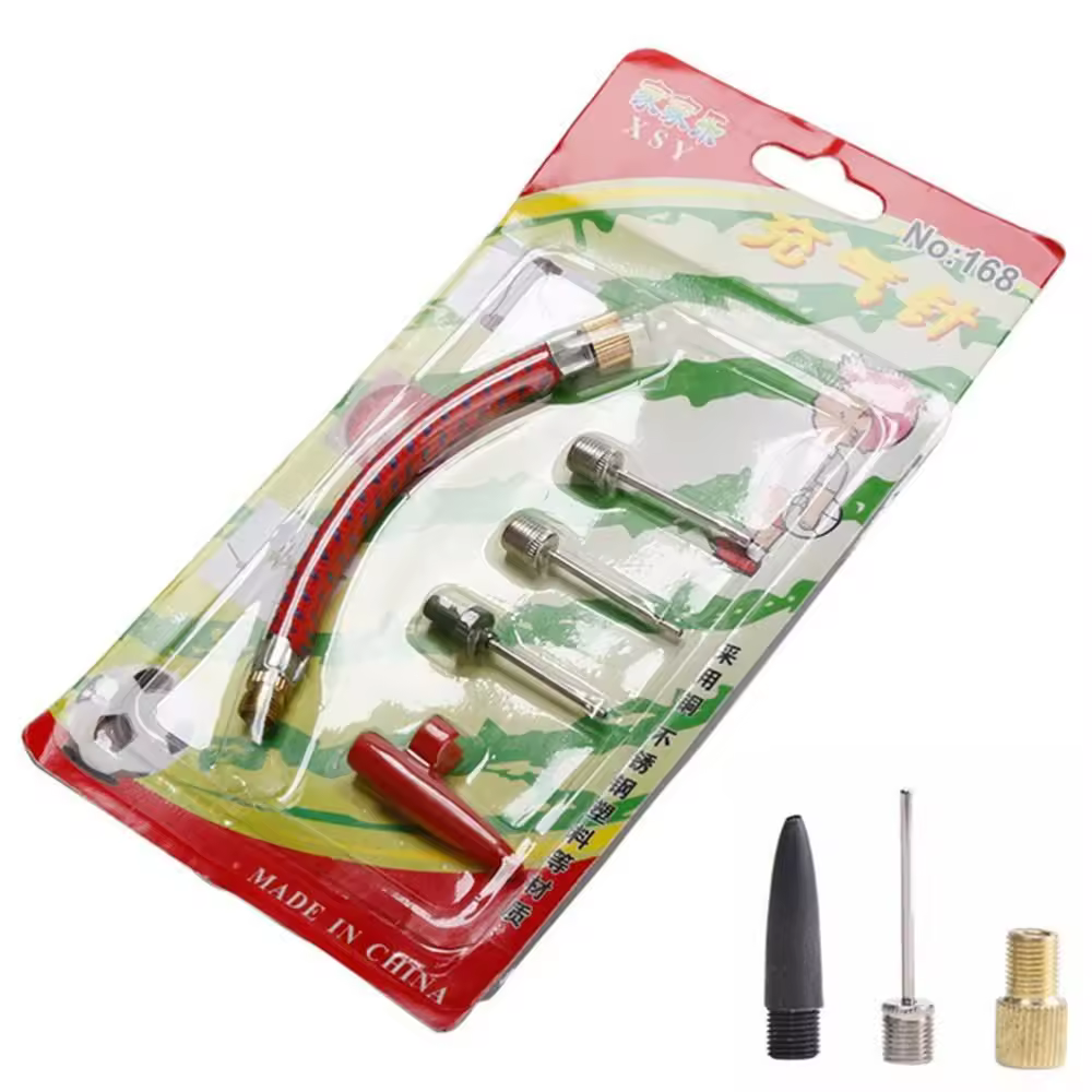 Kit de gonflage pour ballon de sport, 1 ensemble, tuyau, basket-ball, football, volley-ball, vélo, opathie, pompe à air