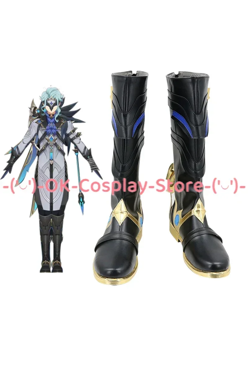 [حسب الطلب] أحذية Genshin Impact Doctor Dottore التأثيرية أزياء لعبة الرسوم المتحركة لحفلات الهالوين كرنفال أحذية من الجلد الصناعي