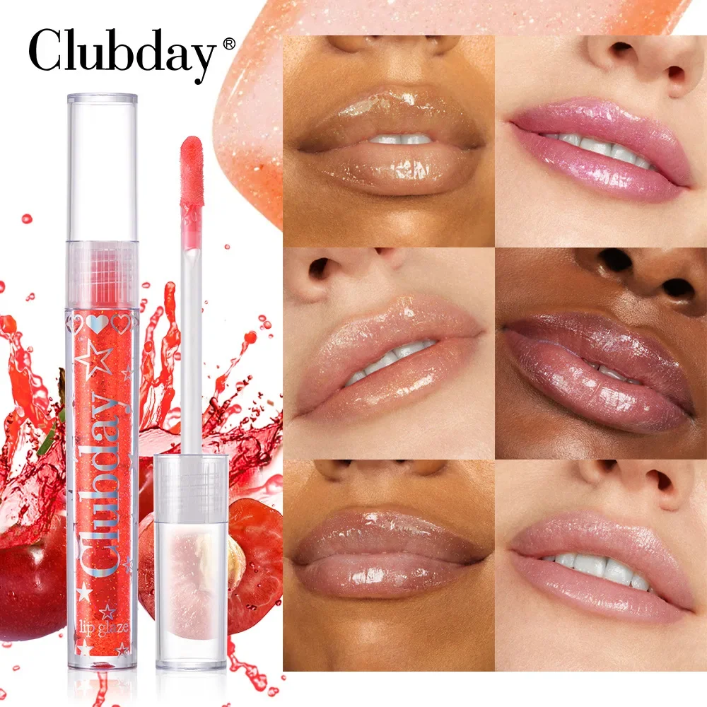 Clubday Lip Moisturizing Moisturizing Glossy Hydrating Sparkle Lip Glaze Make Up Crystal Jelly Moisturizing Lip Oil