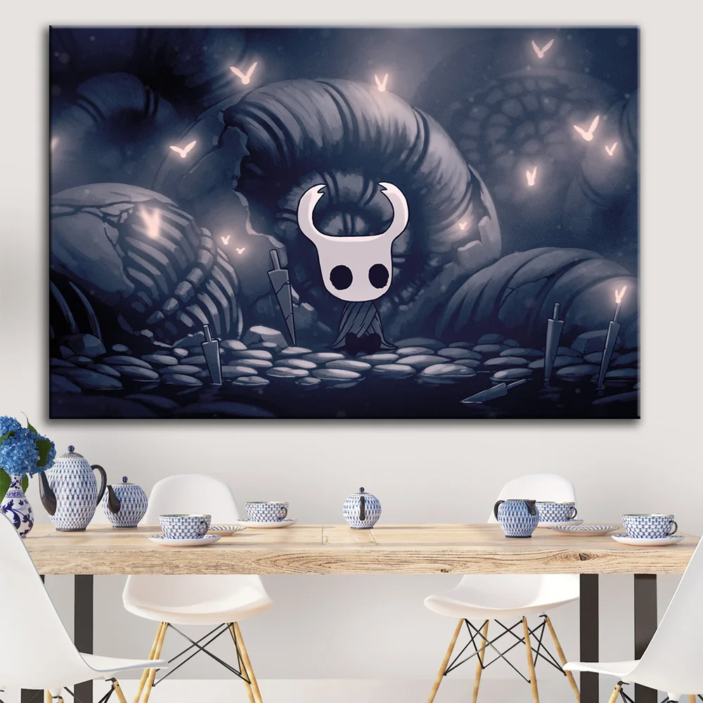 Hollow Knight Map The Game Poster Decoration Painting of The  on HD Canvas canvas painting Of Hallownest poster wall art canvas image 3