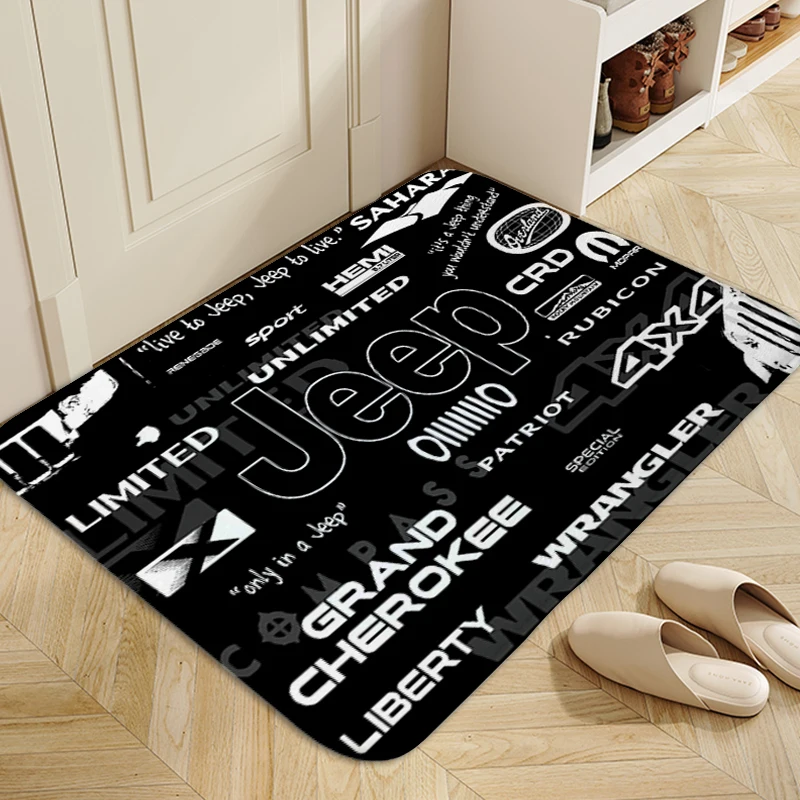 

Bathroom Rug Jeep Aesthetic Carpet Living Room Floor Carpets Room Decorating Items Funny Doormat Entrance Door Non Slip Carpet