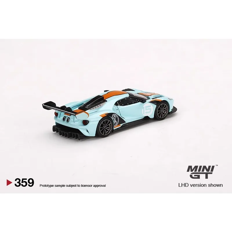 MINI GT 1:64 Ford GT Ford MK II Bay Blue No. 15 Diecast alloy simulation model, children\'s collection toys, gifts for children.