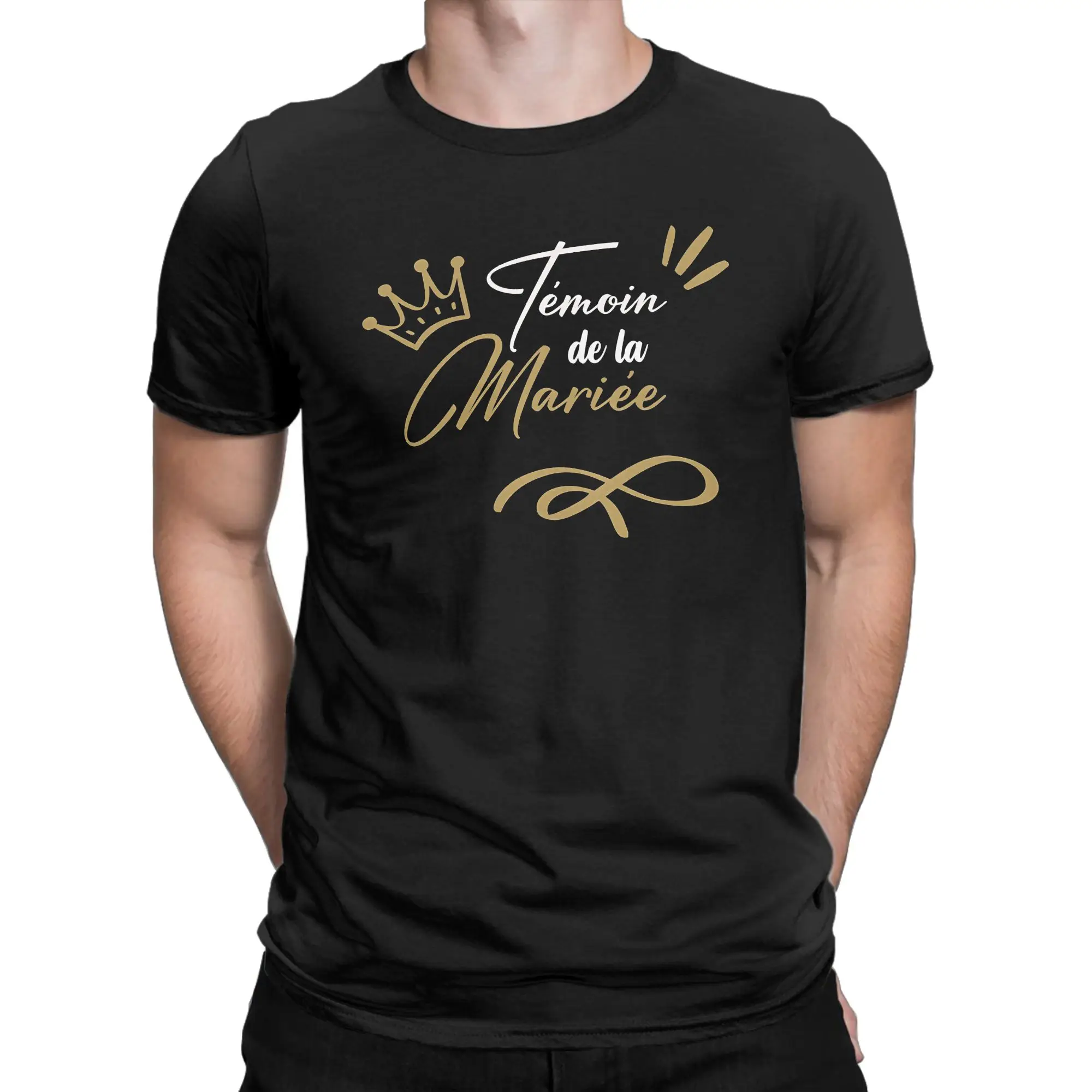 French Evg Team Future Groom Squad Men's T Shirts  Vintage Tee Shirt Short Sleeve Round Neck T-Shirt Cotton New Arrival Clothes