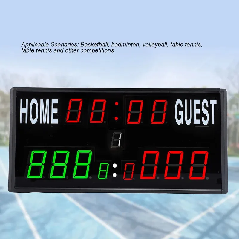 Multifunctional LED Dashboard, Countdown Timer, Time Display, Electronic Dashboard for Competitions, Remote-Controlled Dashboard
