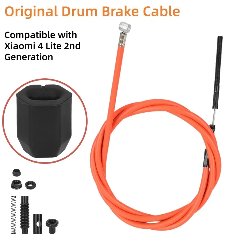 

Original Drum Brake Cable with Line Fixing Silicone Plug for Xiaomi 4 Lite 2nd Generation Electric Scooter Accessory Kit