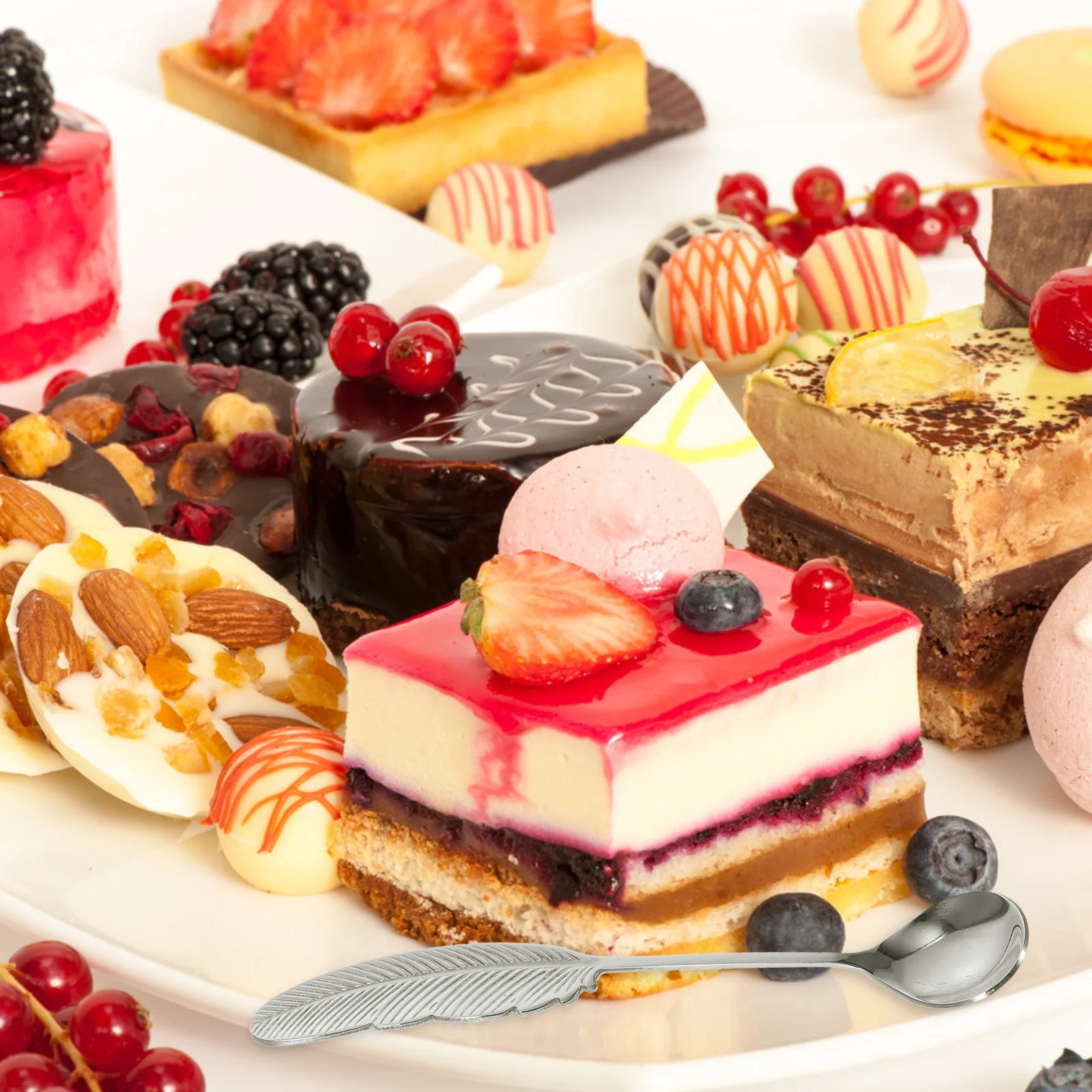 

Dessert Spoon Fork Set Delicate Tableware Exquisite Novelty Tea Spoons Creative Coffee Stainless Steel Forks and