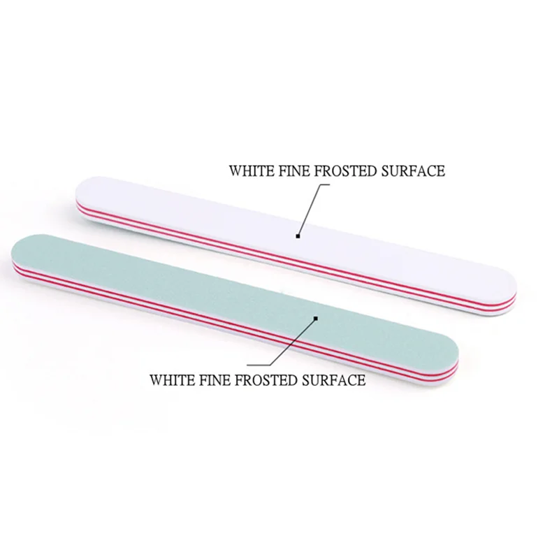 

10pcs Nail File Double Side Buffer for All Manicure Pedicure Sanding Block Professional Nail Polish File Strip Sponge Sandpaper