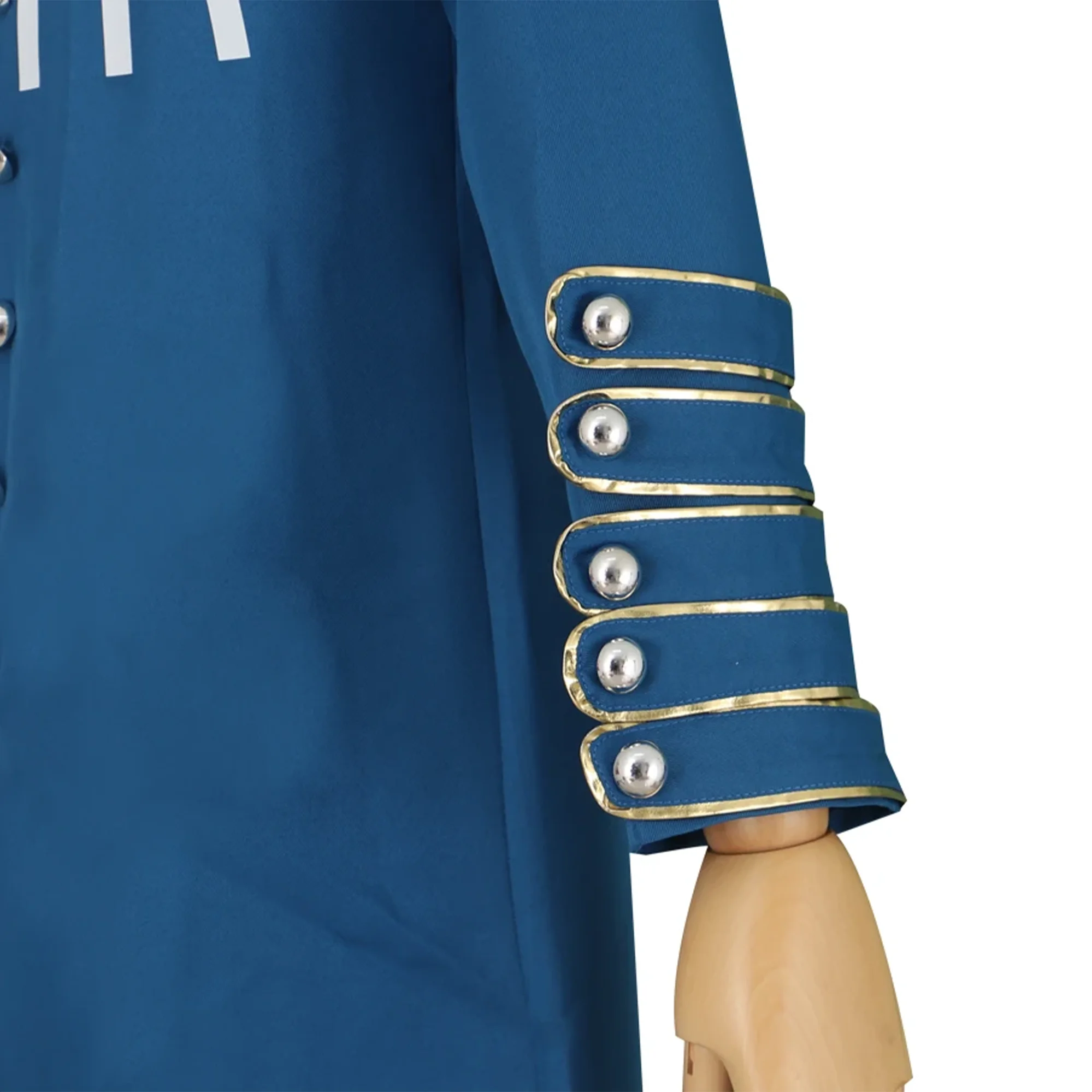 Vergil Cosplay Costume Long Coat Jacket Blue Trench Coat Anime Halloween Party Uniform - view 4