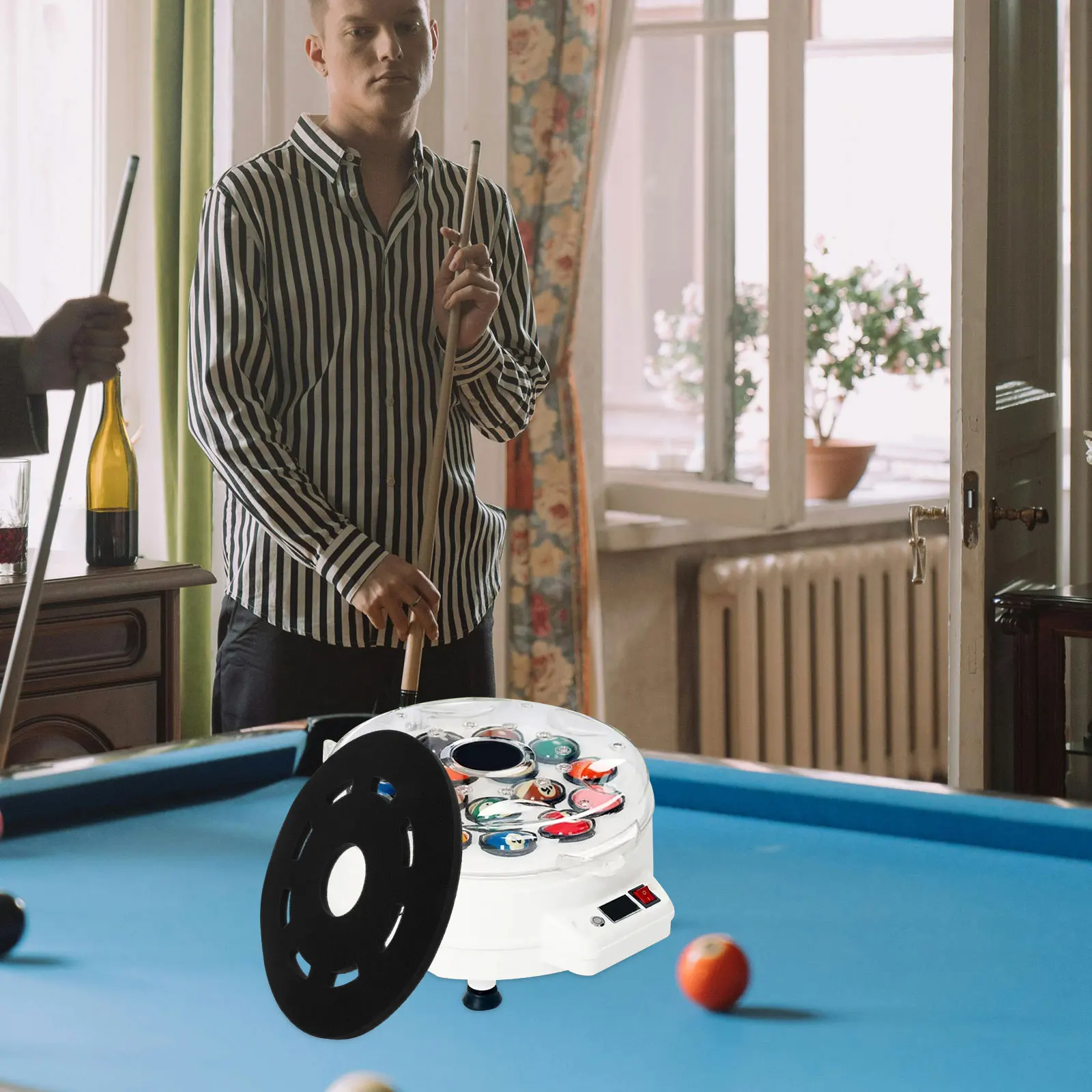 

Automatic Pool Ball Polisher Pad High Efficiency Sponge Mat Removes Dirt Protects Cue and Balls Widely Used in Billiard Clubs