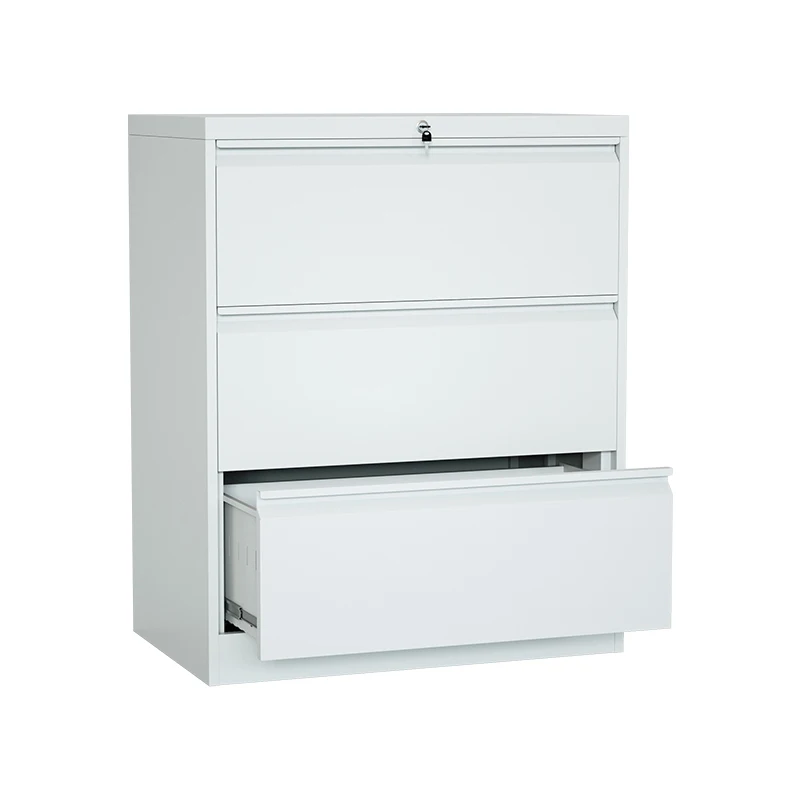 ！@Modern 3-Drawer Metal Filling Cabinet Steel Large Storage Drawer Cabinet Steel Vertical Cabinet with 3 Wide Drawers for Worksh