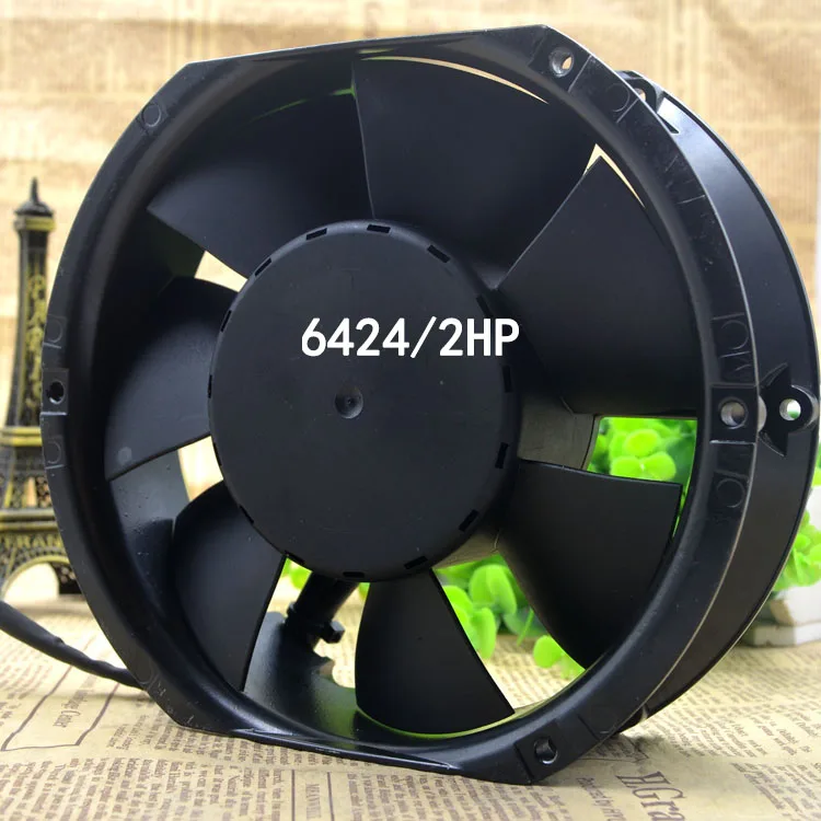 New 172*150*51mm 1.25A Frequency Converter Cooling Fan DC24V 30W 6424/2HP Metal Fan PWM Speed Regulation ABB