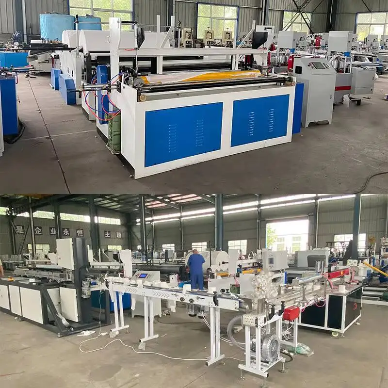 1575Mm Family Business Small Scale Semi Automatic Toilet Paper Rewinding Machine Production Line