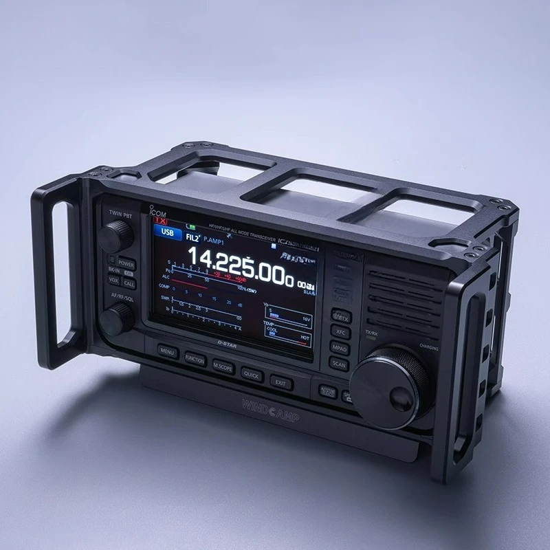 

IC-705 Case Carry Cage Radio Protector Case for IC-705 CNC Mounting Bracket Portable Protective Bracket for Shortwave Radio